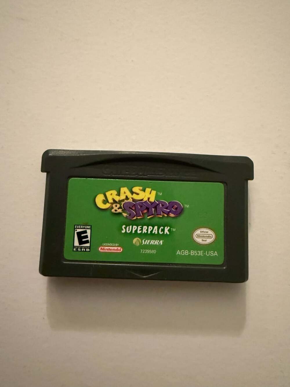 Crash & Spyro Superpack Game Boy Advance Cartridge